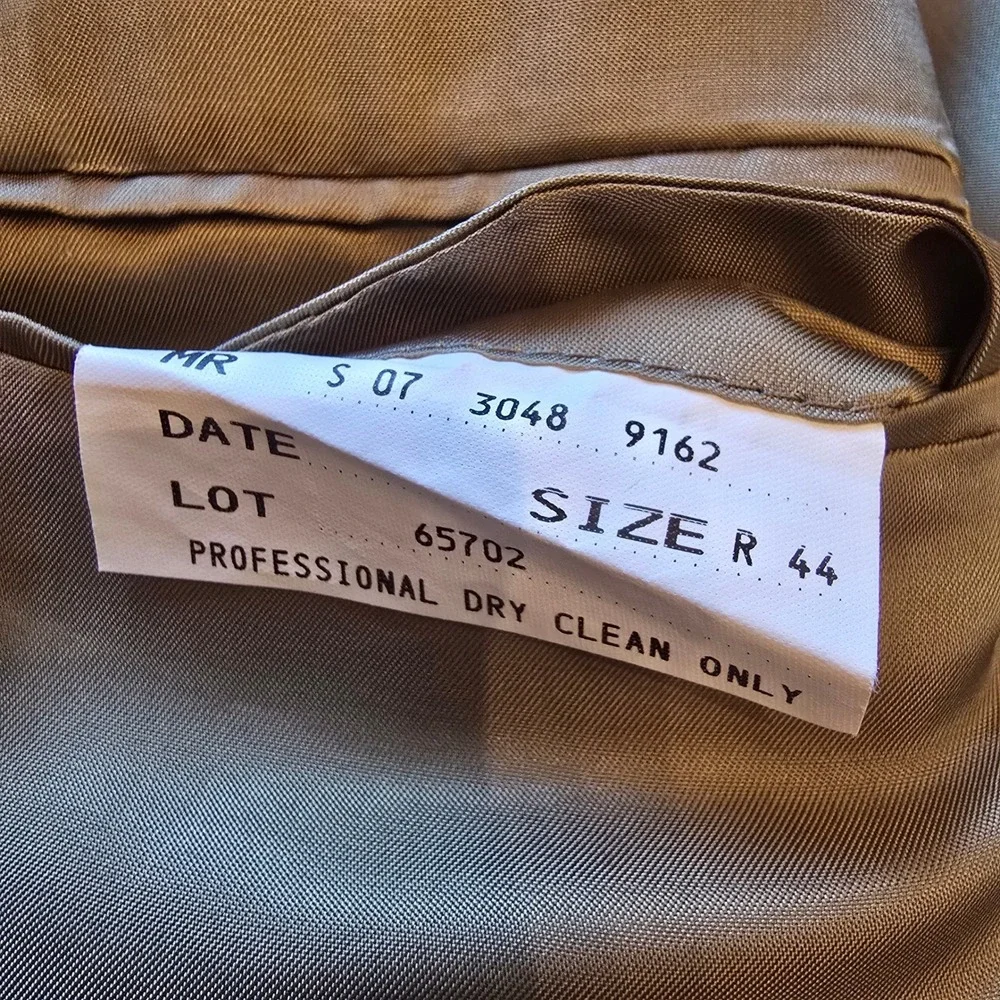 Bartolini Roma Mens Herringbone Italian Wool Sport Blazer Coat 3 Button Size 44R